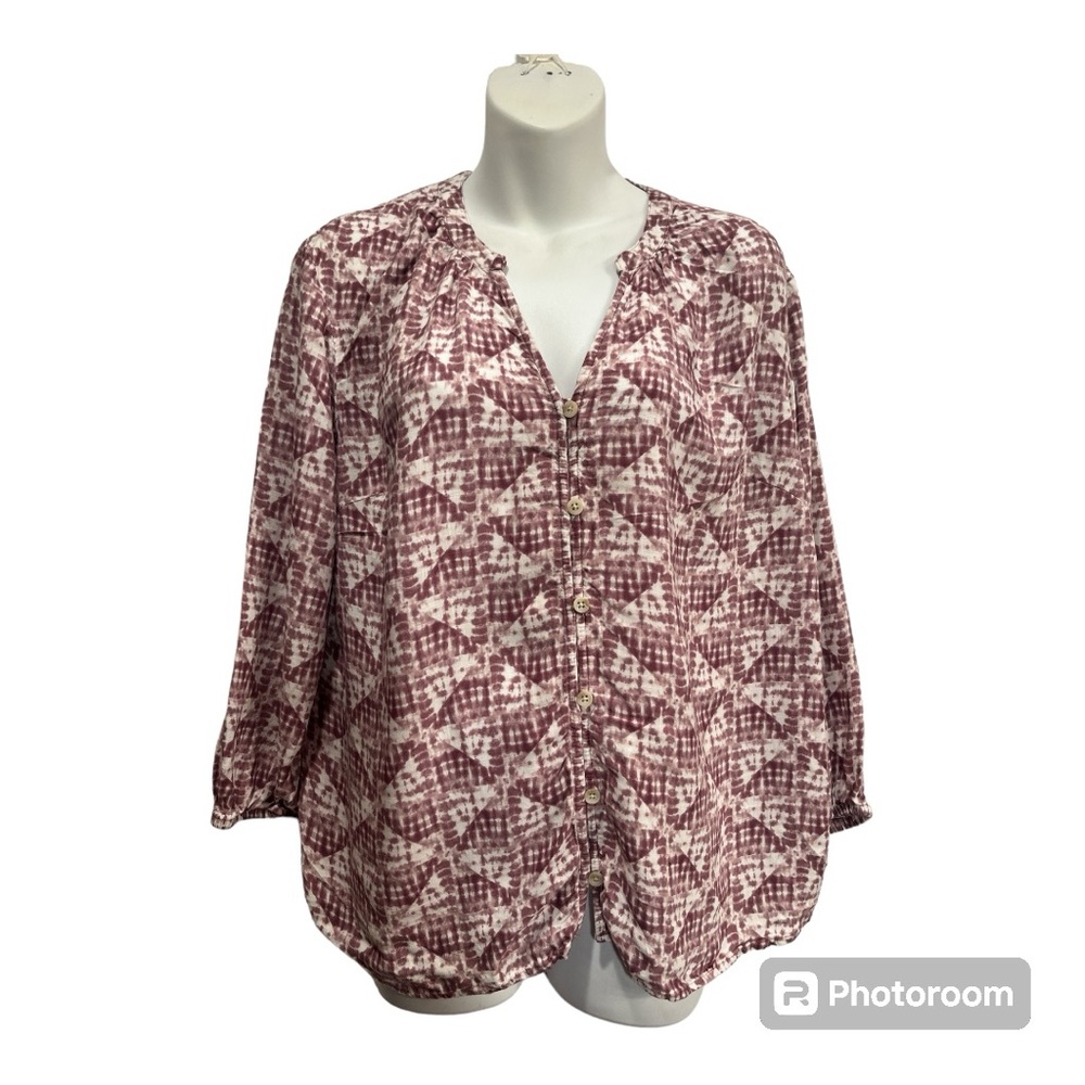 Sonoma Top in mauve. Size large